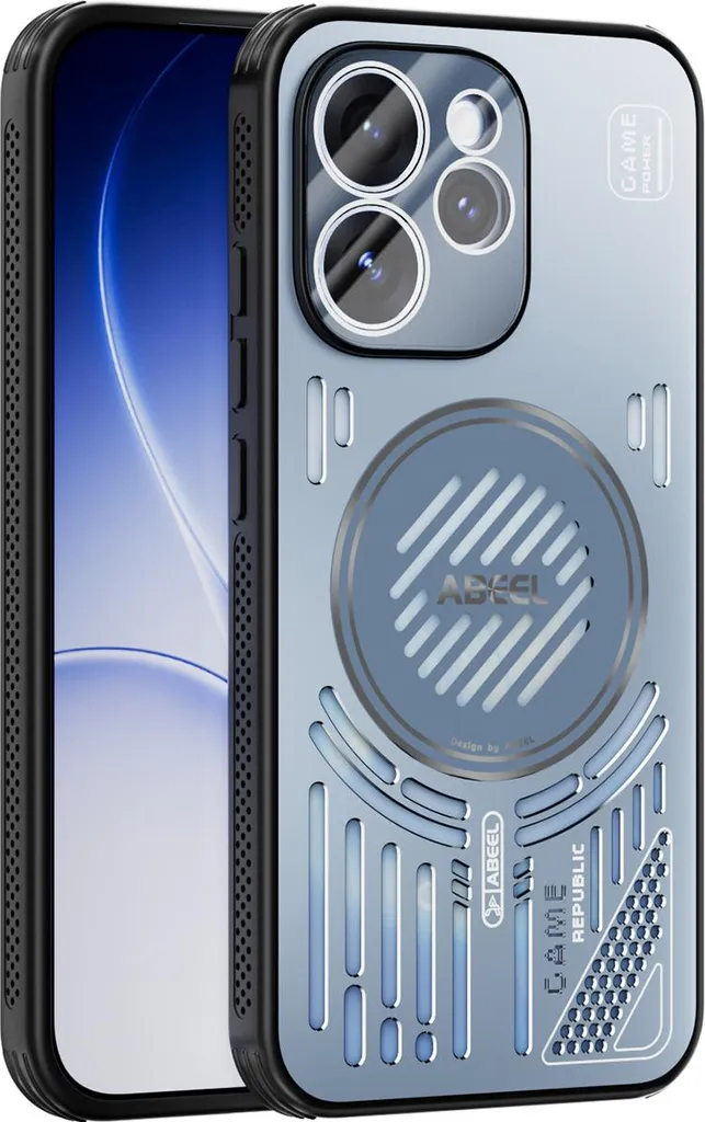 Cover Oppo Reno15 Pro Antiurto Metallo Blu Magnetica con Protezione