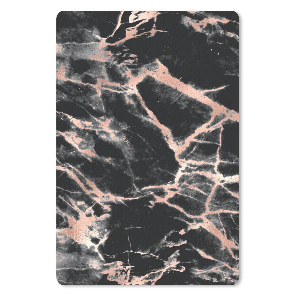 MuchoWow Mauspad Mousepad Marmor - Schwarz - Gold 18x27 cm - Mousepads - Maus Mat - Pad - Mausunterlage