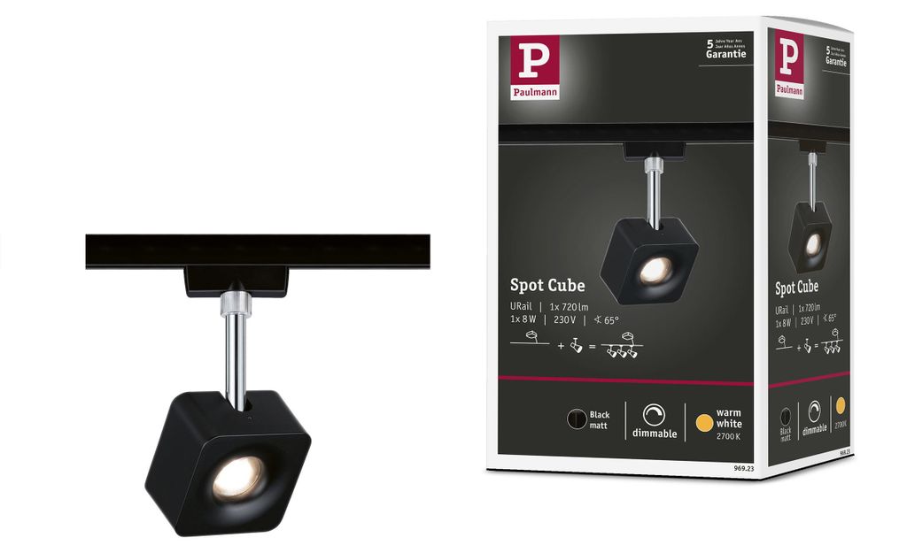 Paulmann URail LED Schienenspot Cube Einzelspot Produktbild 