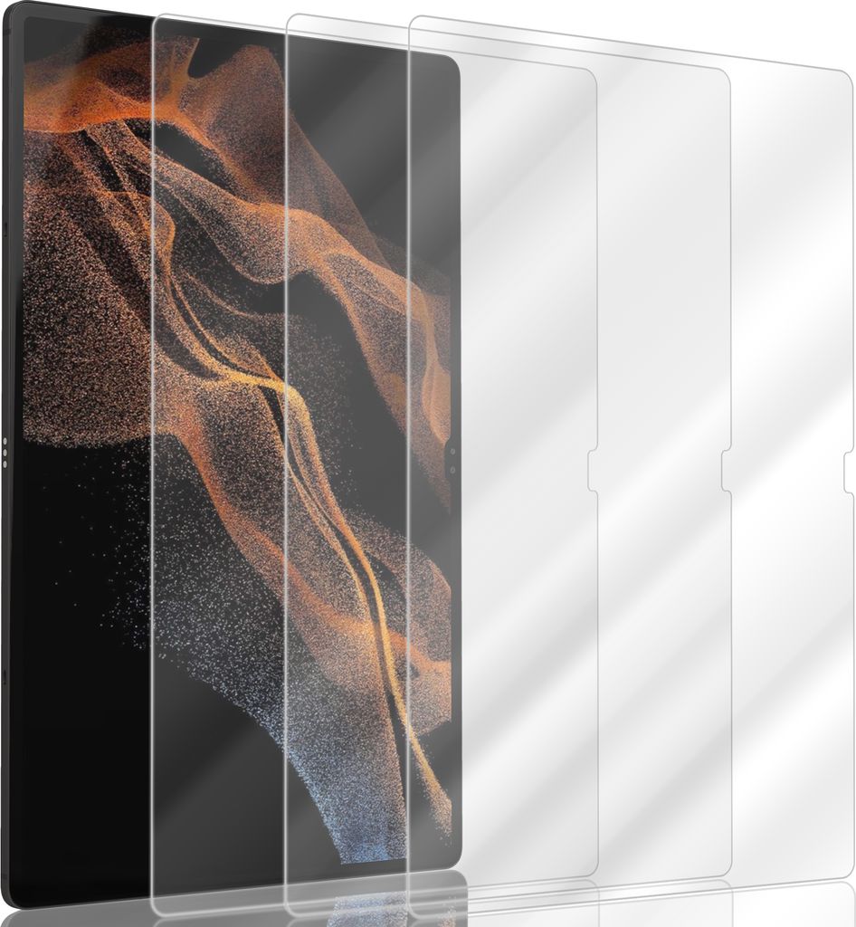 3-Pack Displayschutzfolie für Samsung Tab S8 Ultra – gehärtetes Glas 9H – Sup Qualität 3D