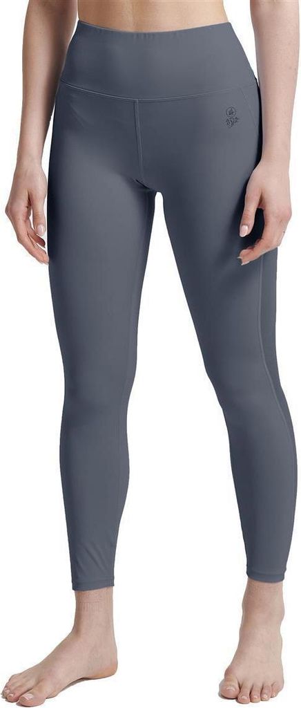 ATHL DPT. Damen modische Leggins mit Mesheinsatz in angesagten Farben, Leggins Graublau, Gr. M