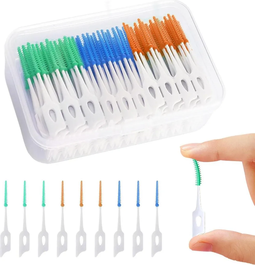 210 Scovolini Interdentali in Silicone: Design Moderno per Igiene Orale