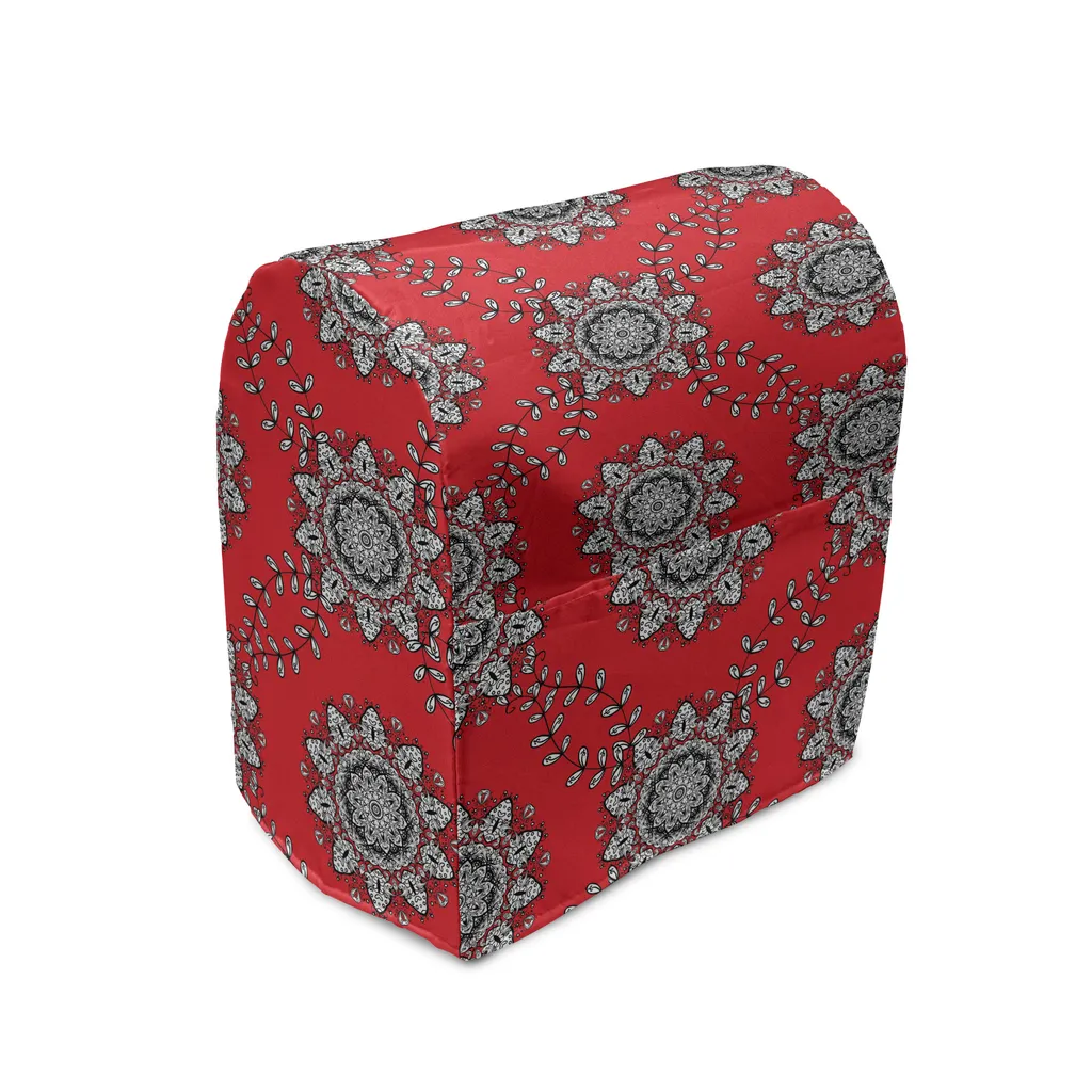 Housse de mixeur Red Mandala ABAKUHAUS avec poches latérales 36x39x24cm