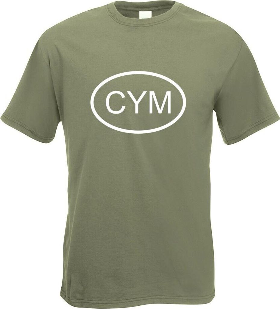 Kiwistar - T-Shirt - Olive - Wales CYM Motiv Bedruckt Funshirt Design Print - mit Motiv Bedruckt - Funshirt Design - Sport - Freizeit - Herren - S
