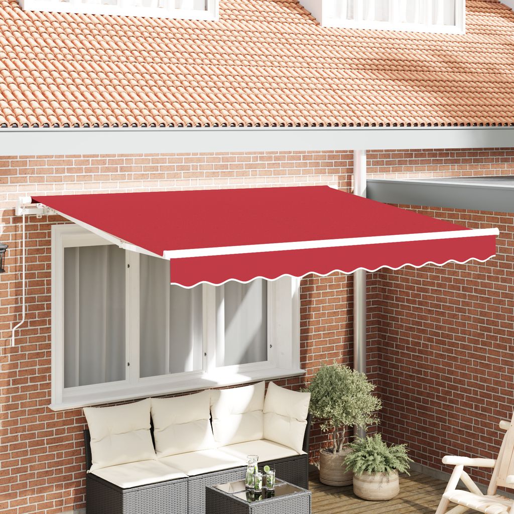 vidaXL Markisenersatzstoff Rot 3 x 2,5 m Polyester Produktbild 