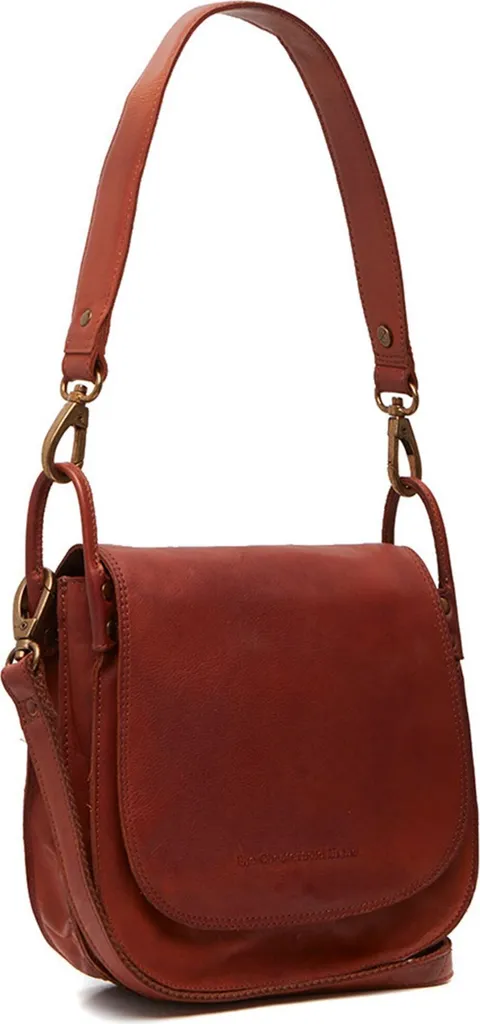 Sac bandoulière en cuir véritable Sumatra Cognac par Chesterfield Brand