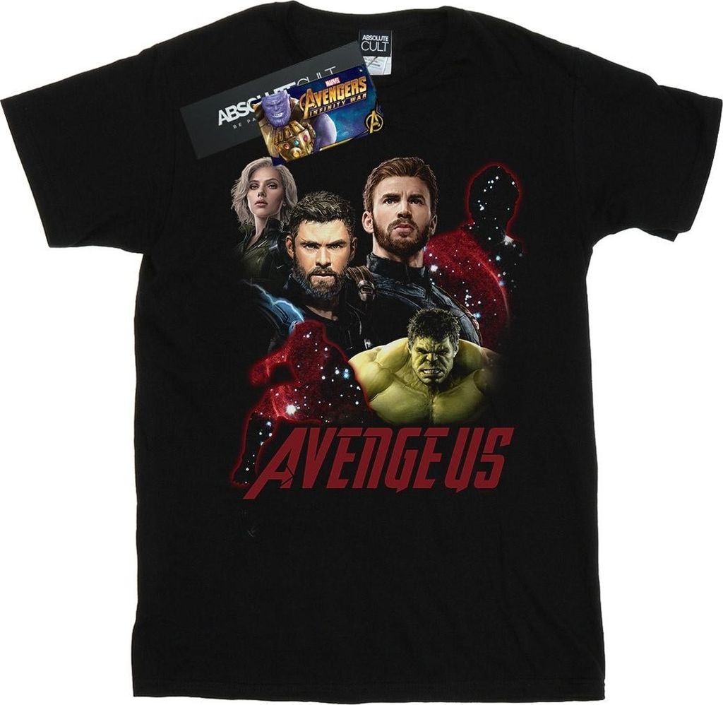 Marvel - "Avengers Infinity War The Fallen" T-Shirt für Herren BI12732 (5XL) (Schwarz)