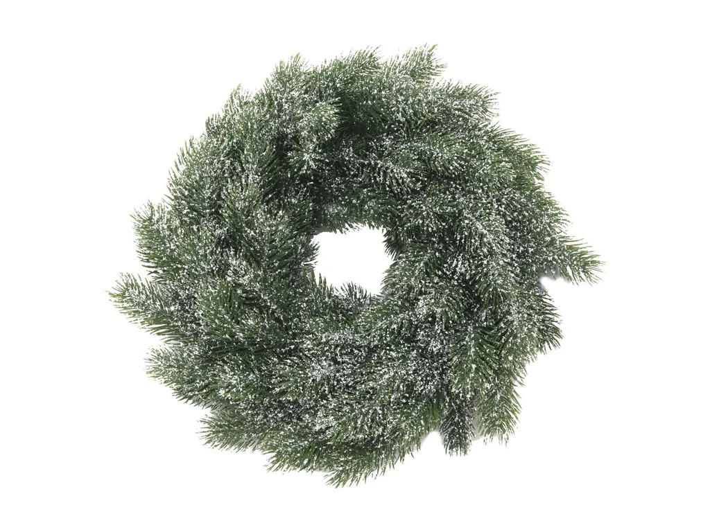 Couronne décorative de Noël pour porte d'entrée, sapin neige 45cm