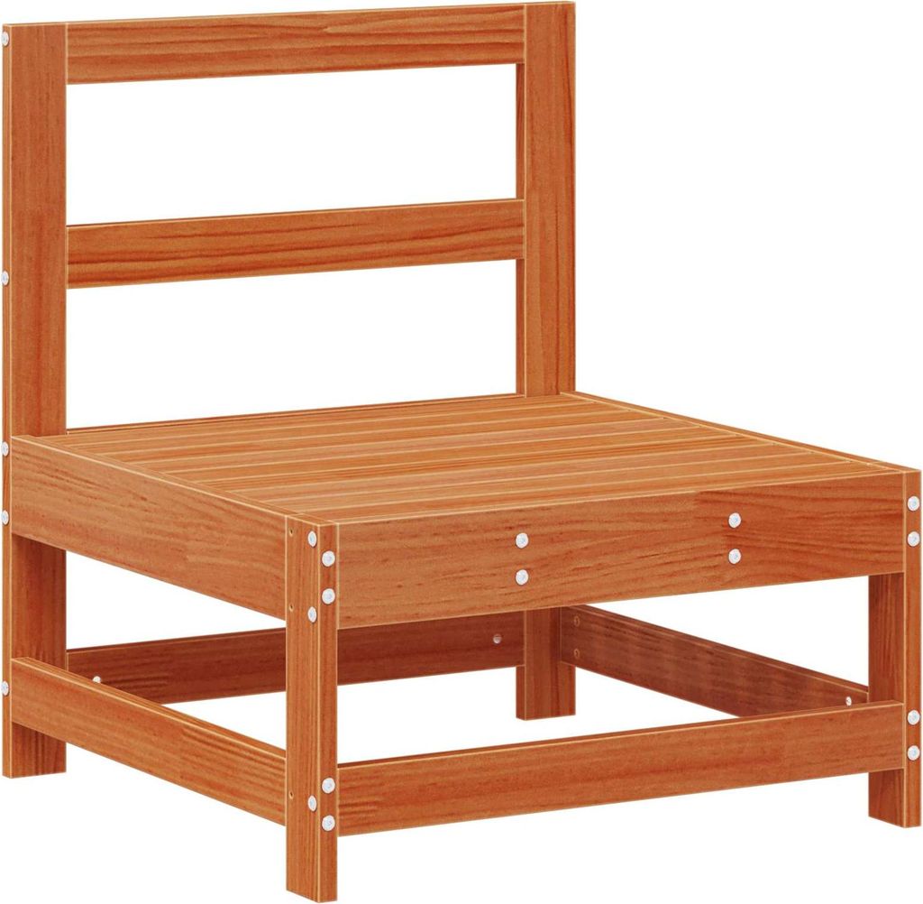 Garten Mittelssofa Massives Kiefernholz Wachsbraun