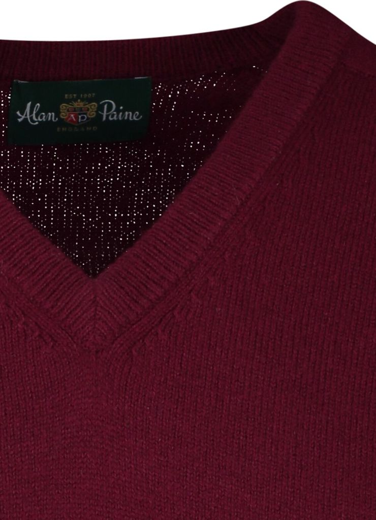 Alan Paine Pullover bordeaux einfarbig