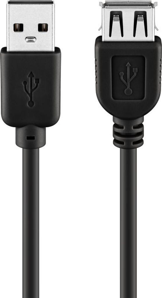 Goobay 68625, 0,6 m, USB A, USB A, USB 2.0, Samec/Samica, Obrázok produktu 