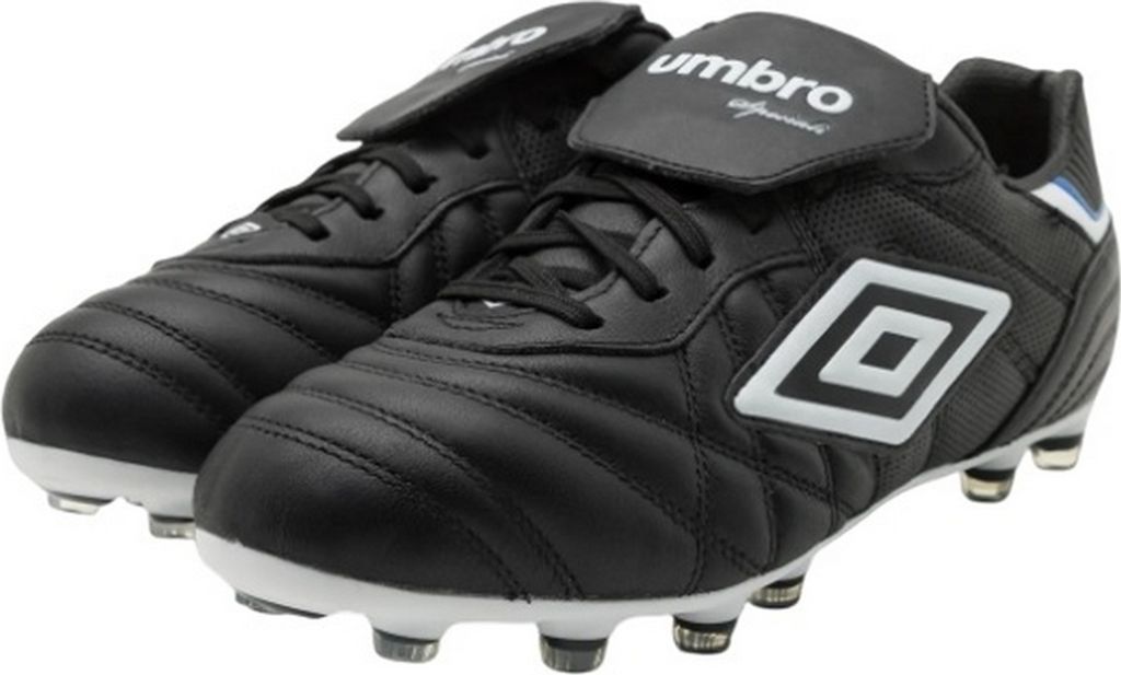 Umbro - Herren Fußball-Stiefel "Speciali Eternal Team HG", Leder UO2506 (42 EU) (Schwarz/Weiß/Königsblau)