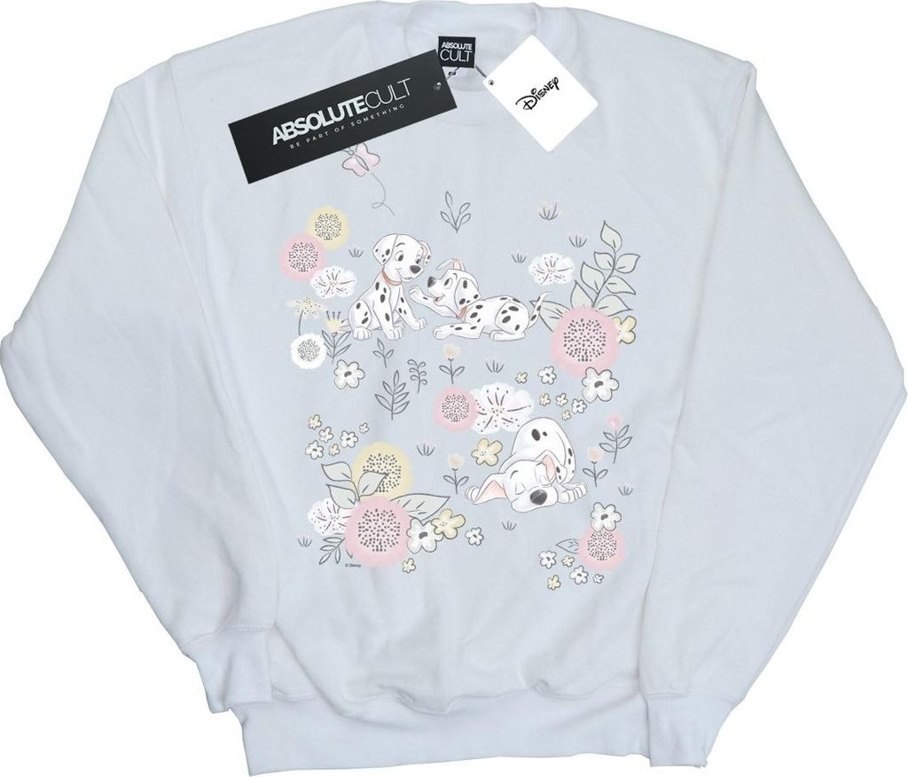 Disney - "101 Dalmatians" Sweatshirt für Mädchen BI13907 (116) (Weiß)