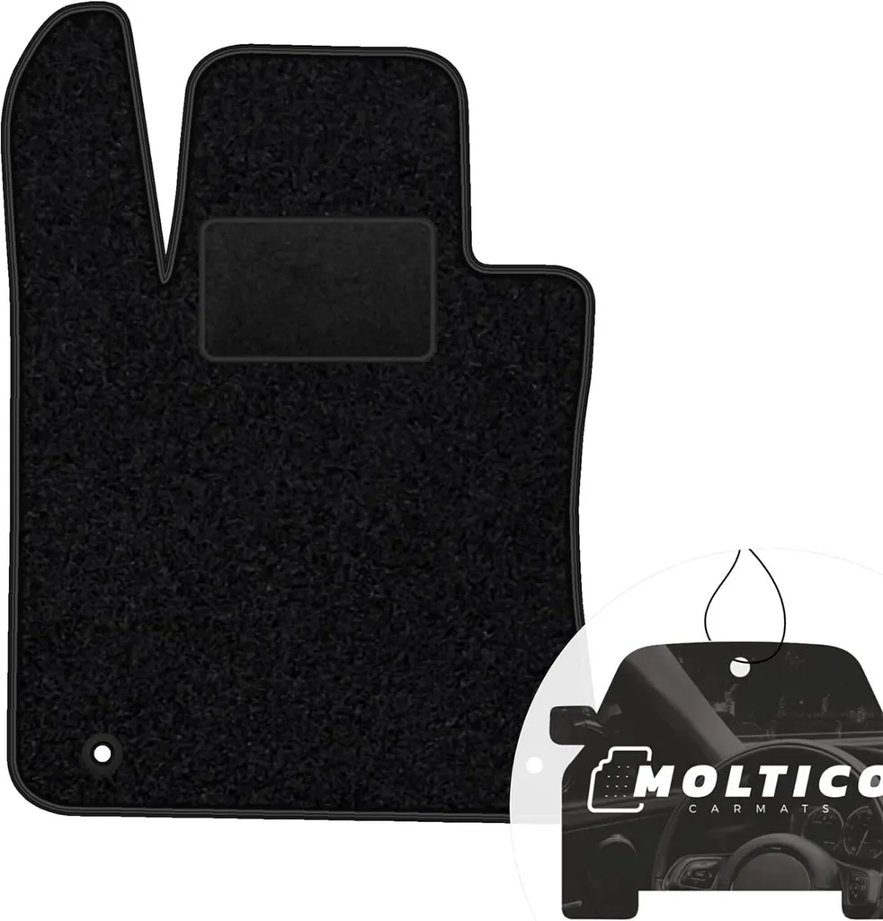 moto-MOLTICO tappetino conducente auto velours lato conducente tappetini auto nero tappetino conducente 1 pezzo adatto per Peugeot 508 II dal 2018