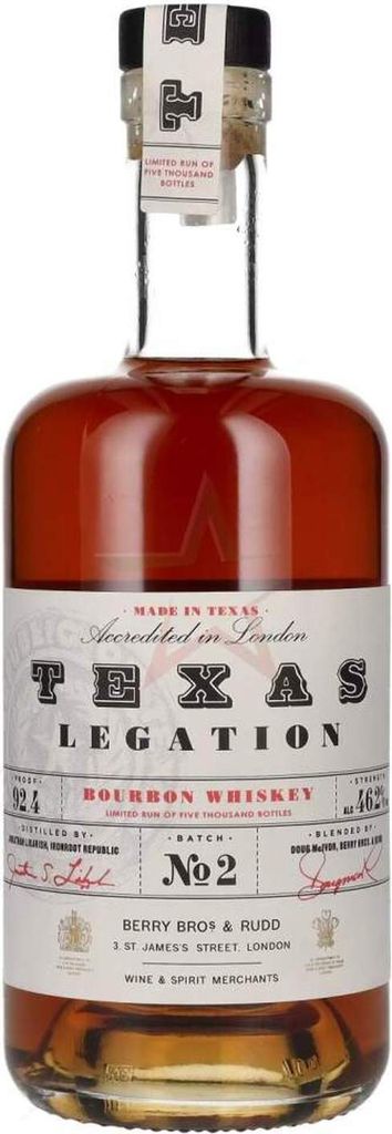 Texas Legation Bourbon Whiskey Batch 2 46,2 % 0,70 lt.