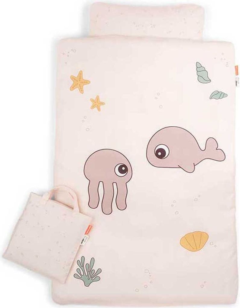 Done By Deer Bettwäsche Baby Se Gots Jelly & Wally 70x80 Cm Rosa Rosa One Size