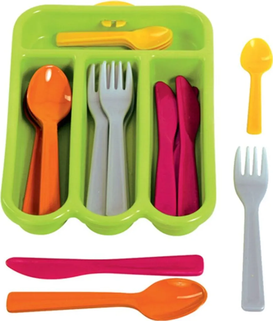 Panier d'égouttage à couverts pour dinette Venise - Set de 17 pièces