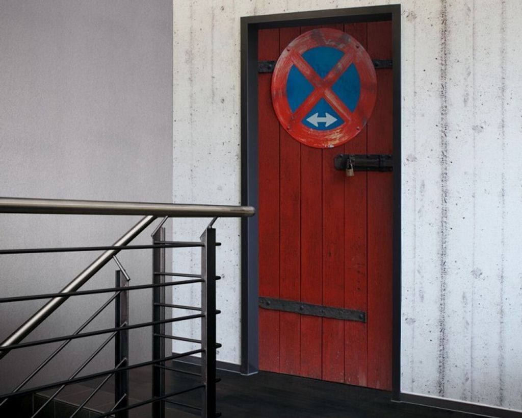Tür 2.0 XXL Wallpaper für Türen 20008 No Parking - selbstklebend- Blickfang für Ihr zu Hause - Tür Aufkleber Tapete Fototapete FotoTür 2.0 XX...