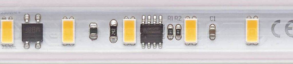 SIGOR 14W/m Hochvolt LED-Streifen 2700K 25m 72LED/m IP65 230V 1230lm/m Ra90