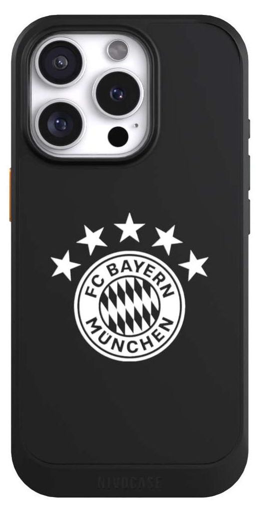 NIVOCASE Hülle für Apple iPhone 16 Pro Handyhülle NIVOcore Case Schwarz FC Bayern München FCB transparent