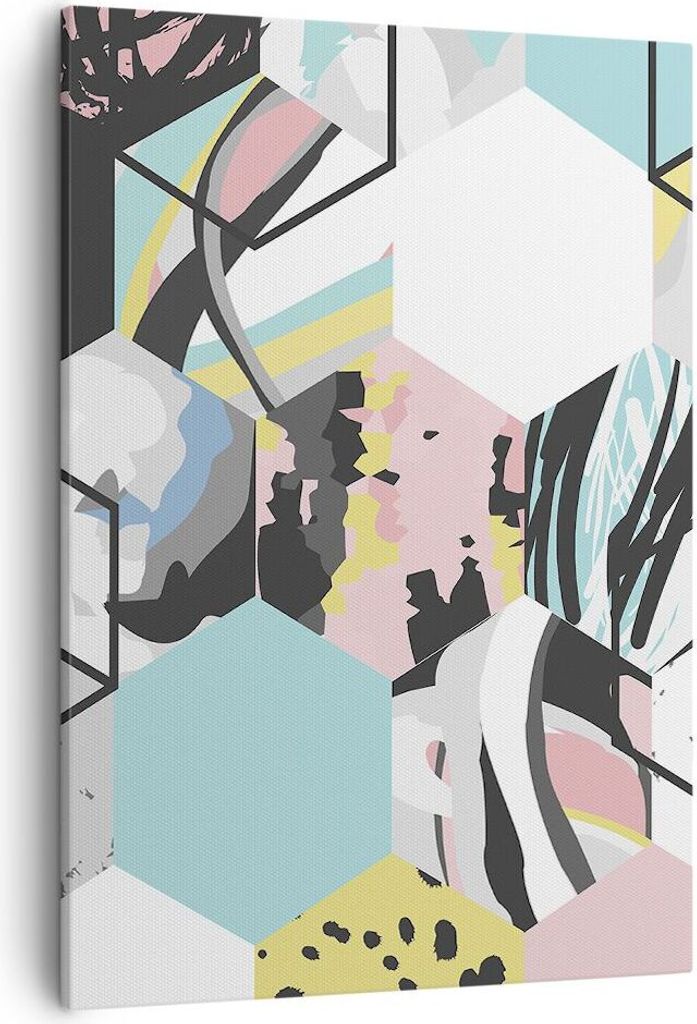 Bild auf Leinwand - Leinwandbild - Einteilig - Abstraktion modern - 50x70cm - Wand Bild - Wanddeko - Wandbilder - Leinwanddruck - Wanddekoration - ...