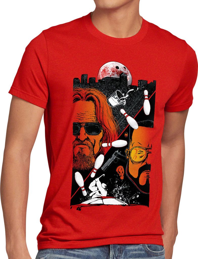style3 The Dude T-Shirt Herren lebowski bowling bowler big rude