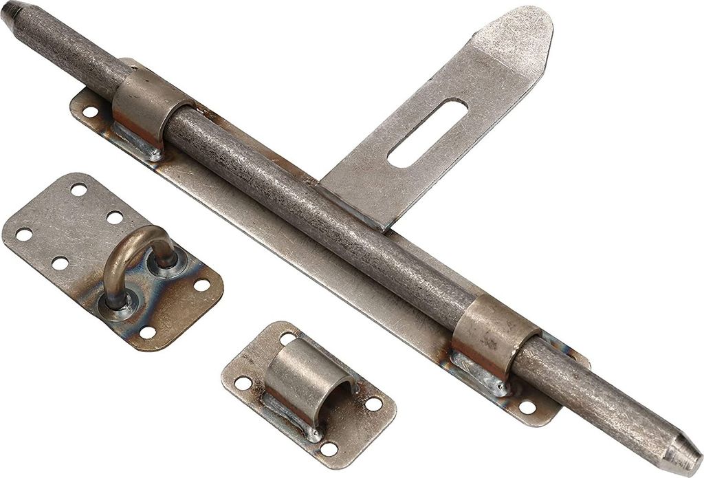 KOTARBAU Torriegel 340 mm Bolzenriegel Torschieber Schubriegel Schmiedeeisen Überwurfriegel Rohstall zum Lackieren oder Einschweißen