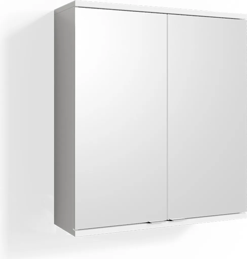 Vicco Specchio Contenitore Bagno Roy 60x68 Bianco | Armadietto Salvaspazio
