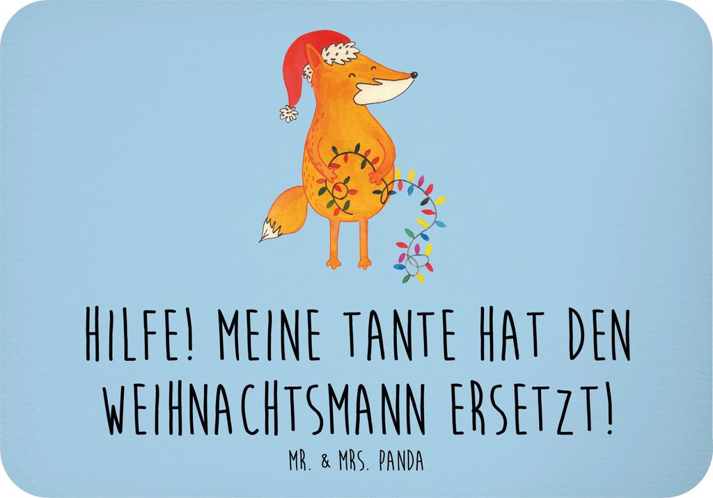 Mr. & Mrs. Panda magnet Tante Weihnachten - Blau Pastell - Geschenk, Geschenke, großzügig, wandmagnet, Liebe, Kühlschrankmagnet, whiteboardmagne...