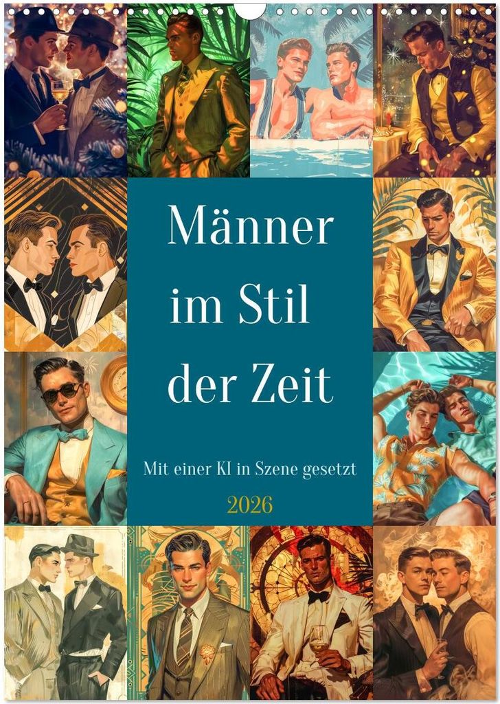 Männer im Stil der Zeit (Wandkalender 2026 DIN A3 hoch), CALVENDO Monatskalender