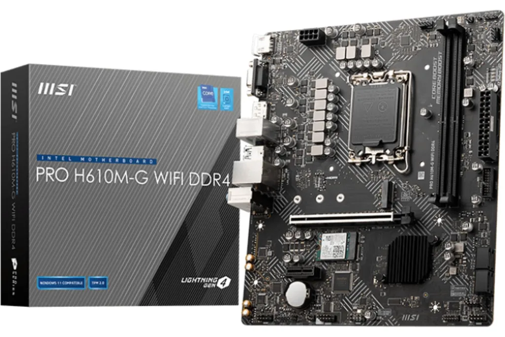 Carte mère PC stable MSI PRO H610M-G WIFI DDR4 contre les pannes