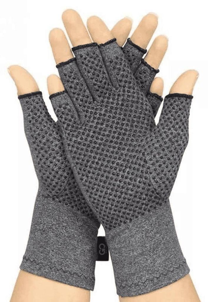 GO Medical Rheuma Handschuhe mit Silikon - M - Grau