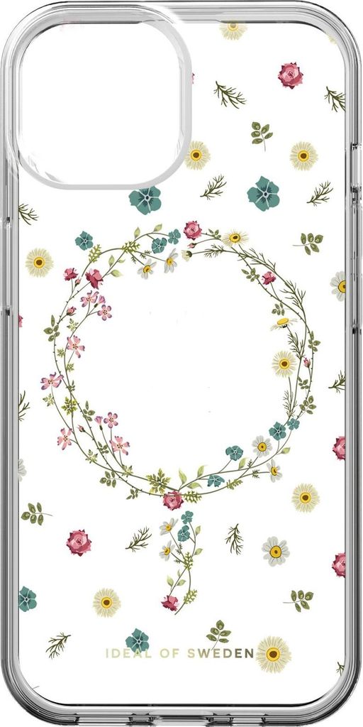 Clear Case MagSafe iPhone 13 / 14 / 15 / 16e, petite floral Handyhülle
