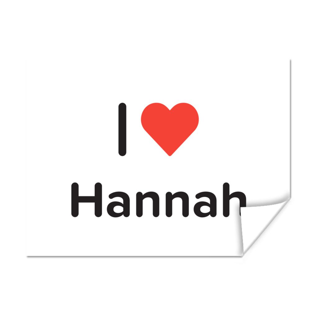 MuchoWow Poster Ich liebe - Hannah - Mädchen 160x120 cm - Foto Plakat