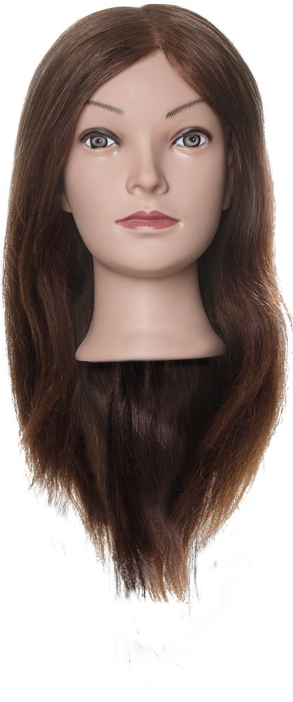 Efalock Übungskopf Hanna Humanhaar braun 40-45 cm