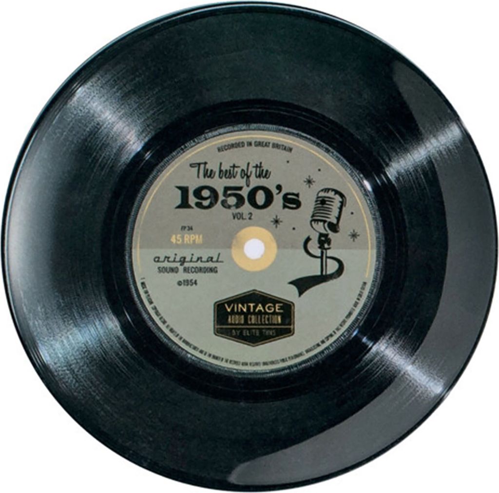 Teller aus Melamin 17,7 cm - Vinyl Single - Sounds of the 50's - Vintage Audio