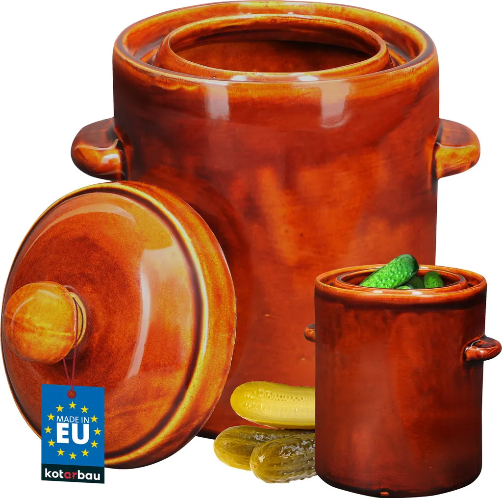 Barile Ceramica KOTARBAU 2,5 Litri | Pentola per Sottaceti e Crauti