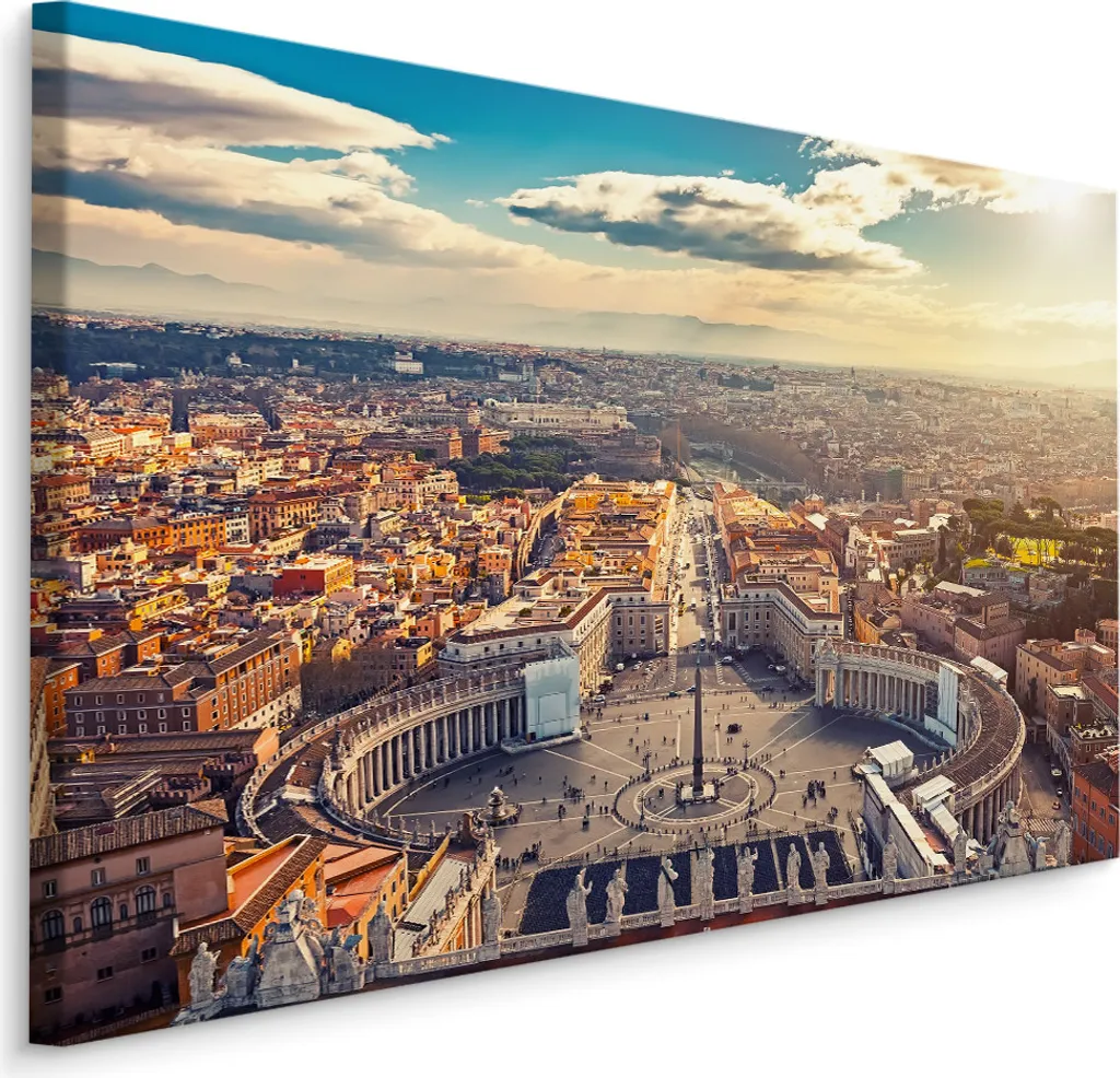 Offerta Quadro Roma 90x60 Basilica Quadrata XXL - Stampa su Tela Canvas