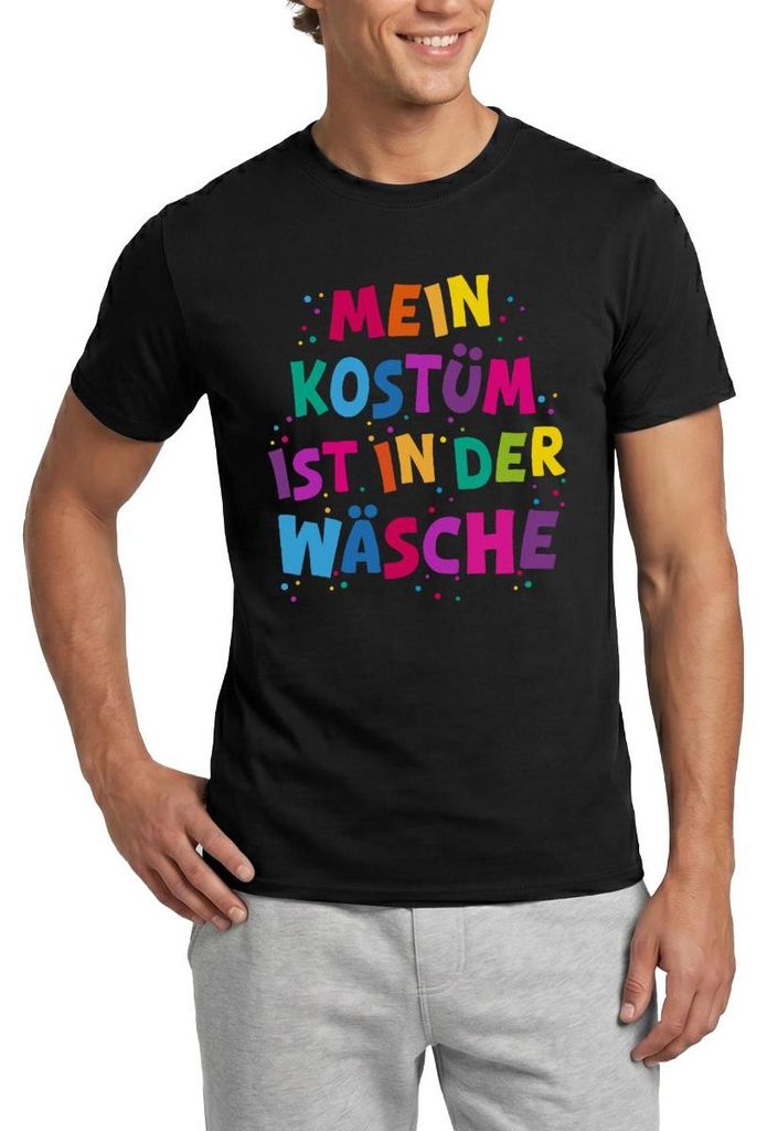 Spreadshirt Mein Kostüm Ist In Der Wäsche Fasching Karneval Männer T-Shirt, 3XL, Schwarz