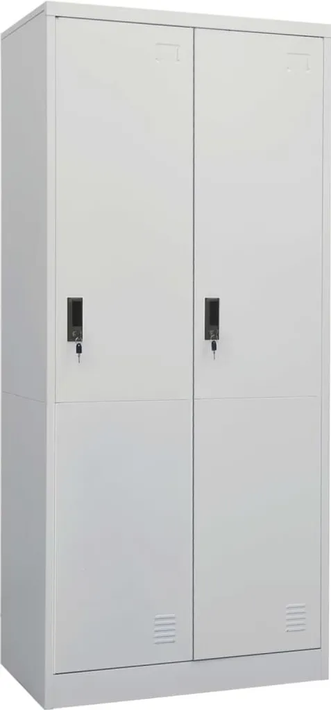 Armoire de rangement en acier gris clair 80 cm - Structure renforcée