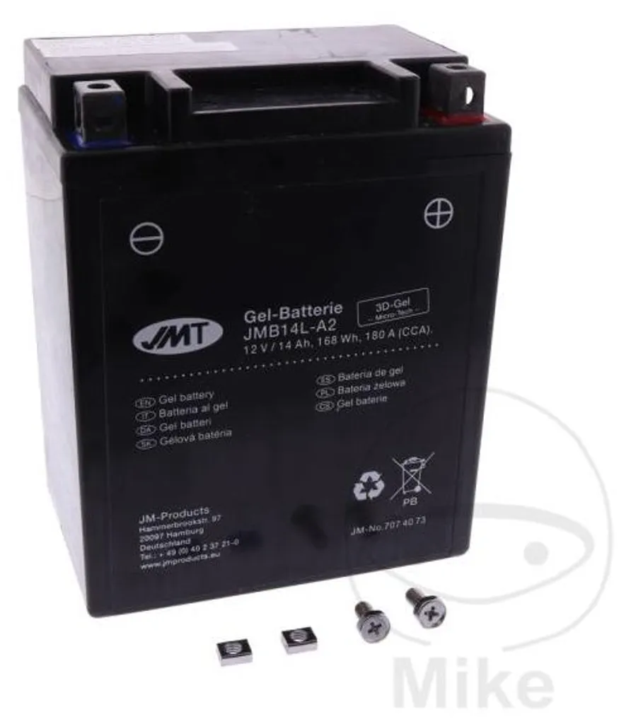 Batterie JMT YB14L-A2 12V 14Ah 180A sans Entretien Technologie Gel Pro