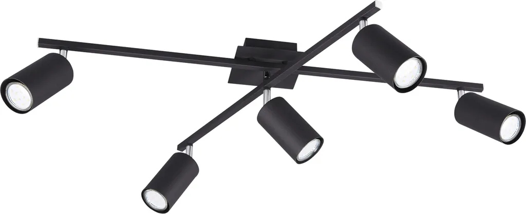 Trio 612400532 Marley Faretto Soffitto Nero: Illuminazione Design GU10