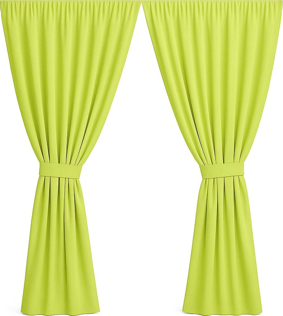Gartenvorhang 2 Stück 155x220cm, Garten Vorhang Limette, wasserdichter Außenvorhang, Außenvorhang, Terrasse Vorhang, Balkon Vorhang