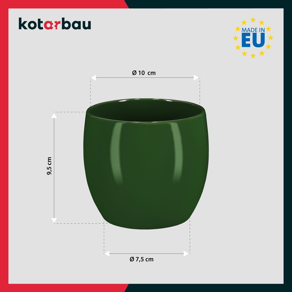 KOTARBAU® Sada 2 kvetináčov keramických okrúhlych ⌀ 10 cm Obrázok produktu 3