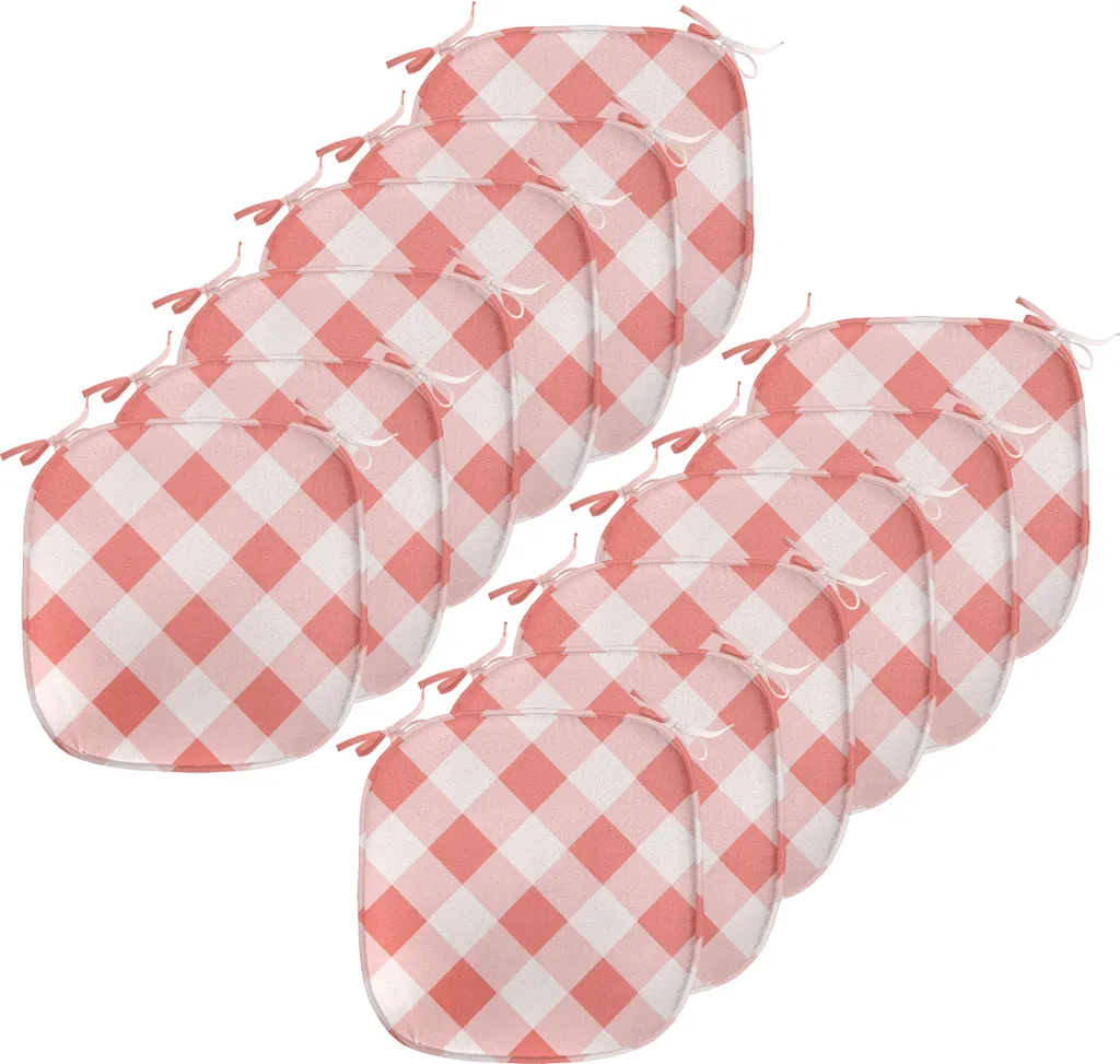 Cuscini Sedie Cucina Lavabili 40x40 Corallo Pack da 12 ABAKUHAUS