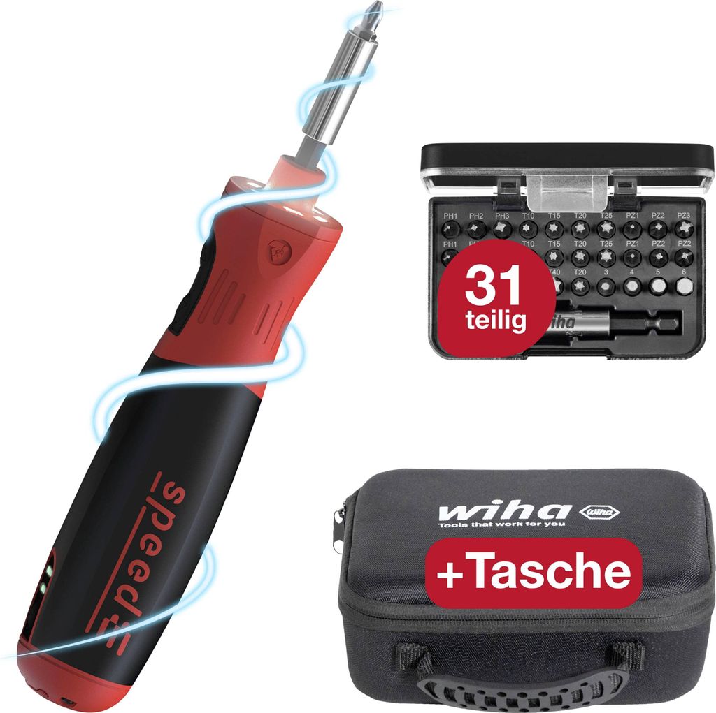 Wiha elektrischer Schraubendreher speedE PocketDrive 31-tlg Produktbild 
