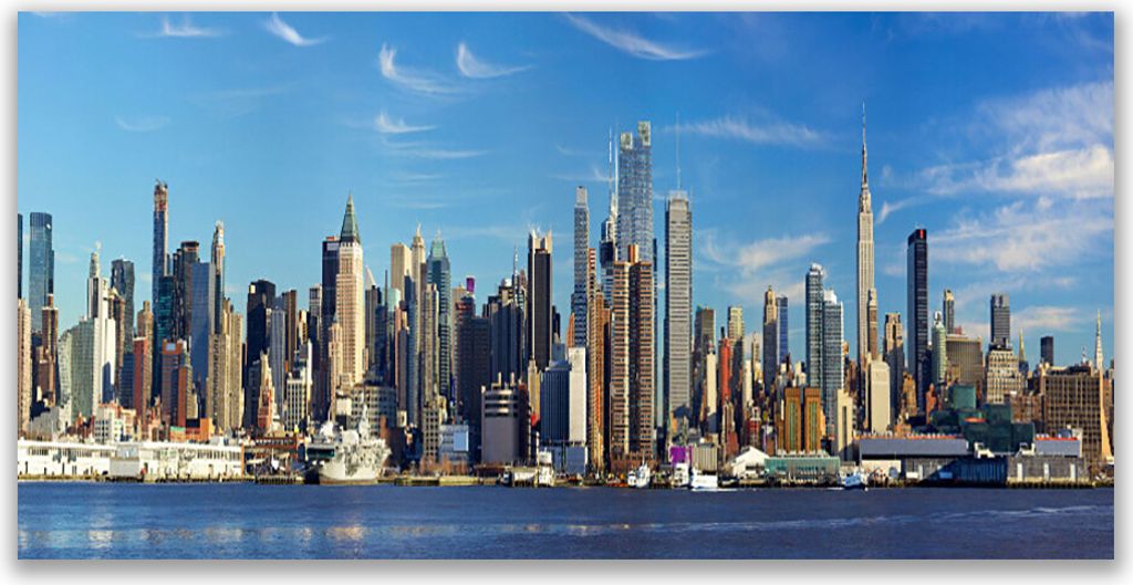 Glasbilder 120x60 Wandbild Druck auf Glas Stadt Gebäude