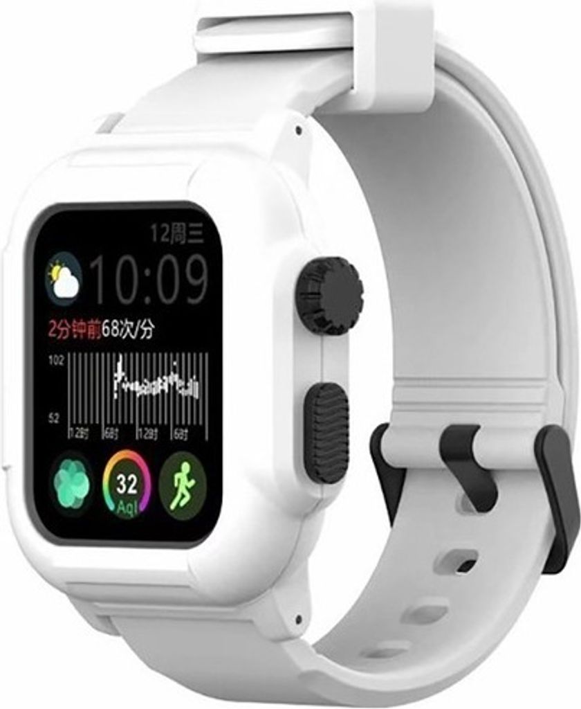E-Mail-Adresse Apple Watch Band 4 Bänder iWatch Armband en Silikon 44mm 40mm Armband Smart Accessoires blanc_44MM