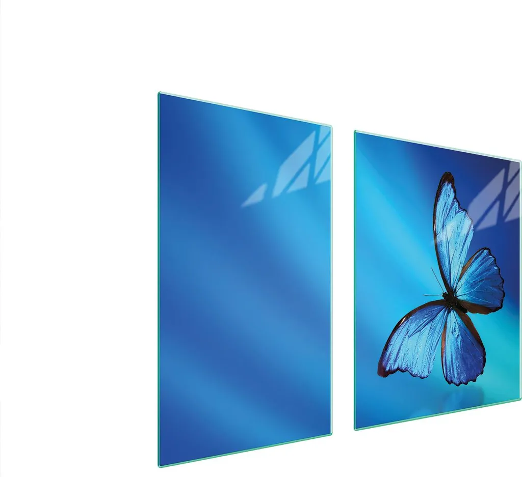 Tagliere Vetro Temperato 100x52 Copri Piano Cottura 2 Pezzi Blu