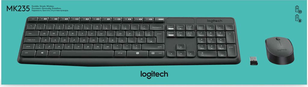 Logitech MK235 - Zestaw klawiatura i mysz - bezprzewodowy Zdjęcie produktu 10